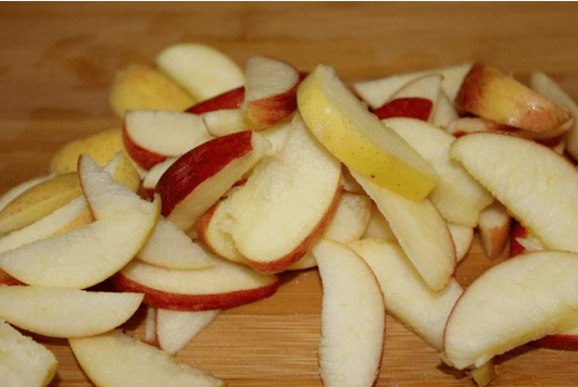 Reduce the content of calories with apples
